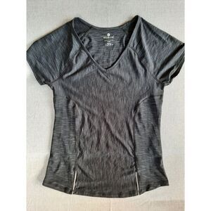 Velocity women's Gray Active‎ Heathered Short Sleeve Athletic T-Shirt